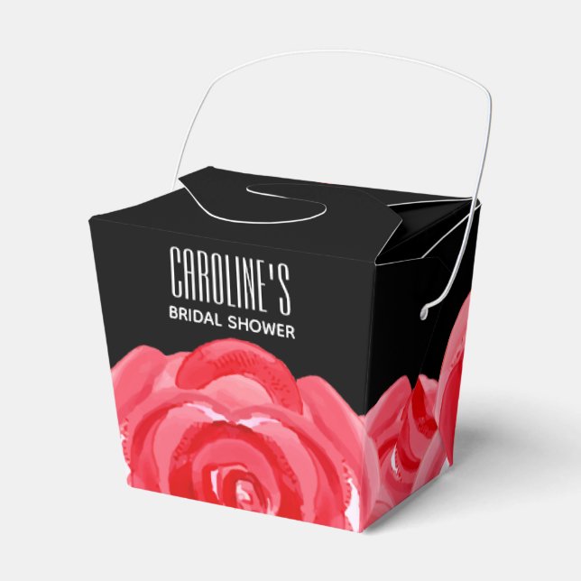 Regalos Caja estilo para llevar de rosas rojas en acuarela (Front Side)