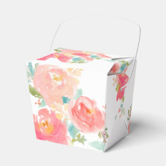 Regalos caja para llevar floral acuarela