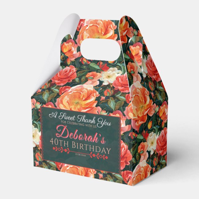Regalos Caja Única De Favor De Cumpleaños De Rosa Para Reg (Front Side)