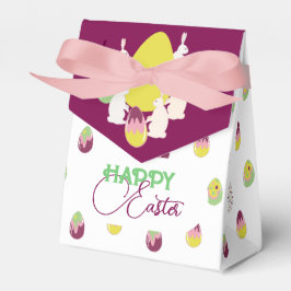 Regalos Conejillos de Pascua y huevos pintados. Caja para
