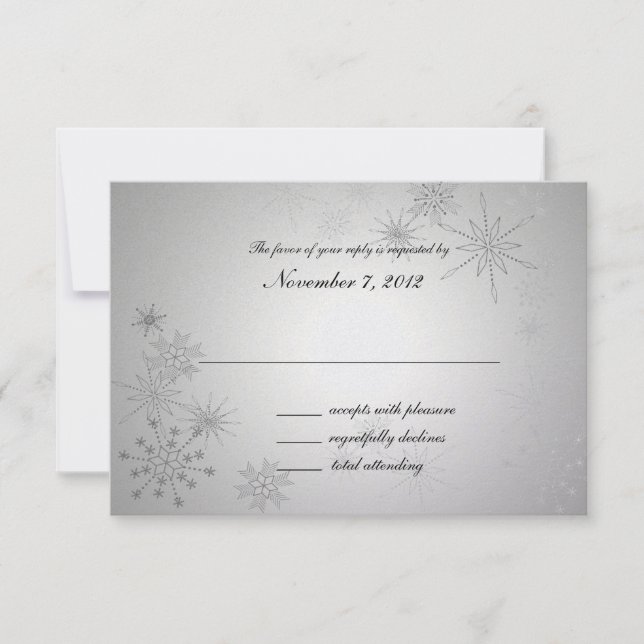 Regalos Copo de Nieve Boda de Plata Respuesta (Anverso)