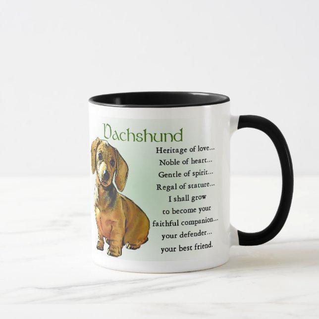 Regalos Dachshund, tazas de bebidas Dachshund (Derecha)