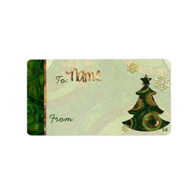 REGALOS DE Árbol de Navidad bohemias o ETIQUETA DE (Frente)