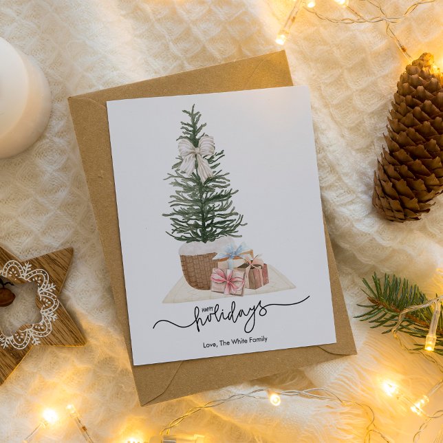 Regalos de árbol de Navidad simple elegante plano (Subido por el creador)