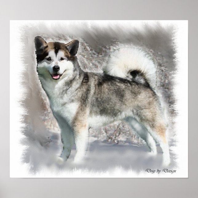 Regalos de arte de Alaska Malamute (Frente)