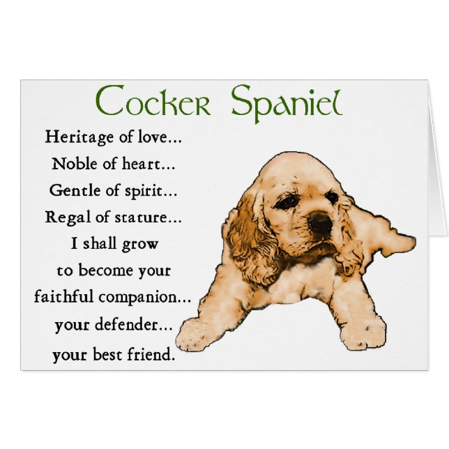 Regalos de arte de Cocker Spaniel (Anverso (Horizontal))