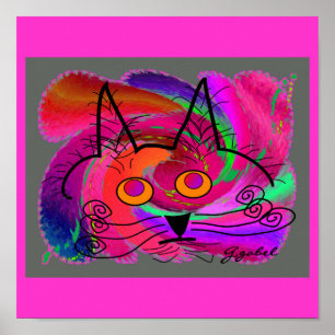 Regalos de arte de los amantes del gato negro