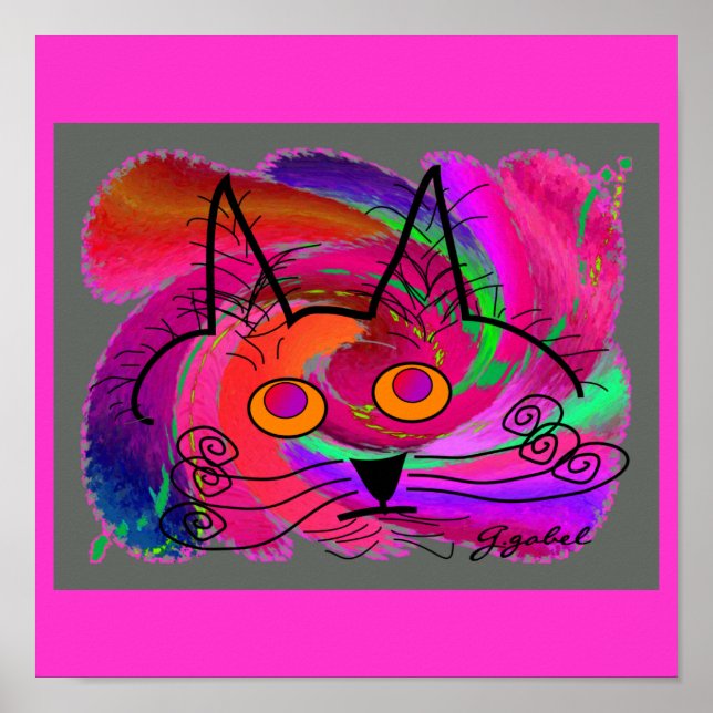 Regalos de arte de los amantes del gato negro (Frente)