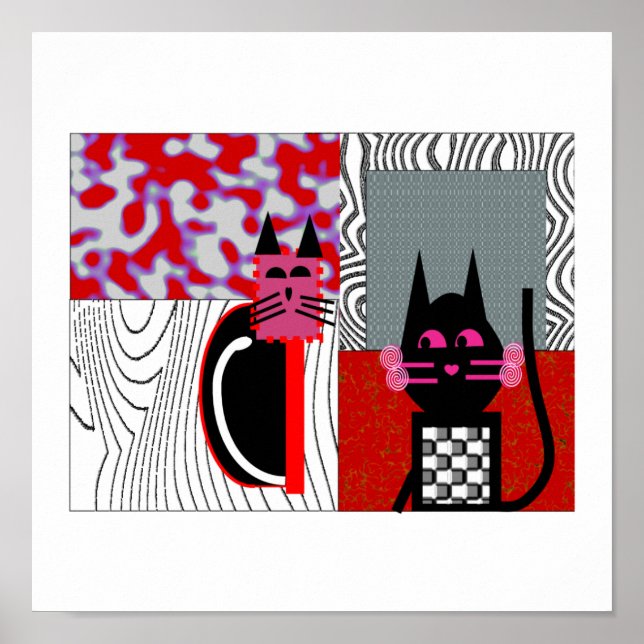 Regalos de arte de los amantes del gato negro (Frente)