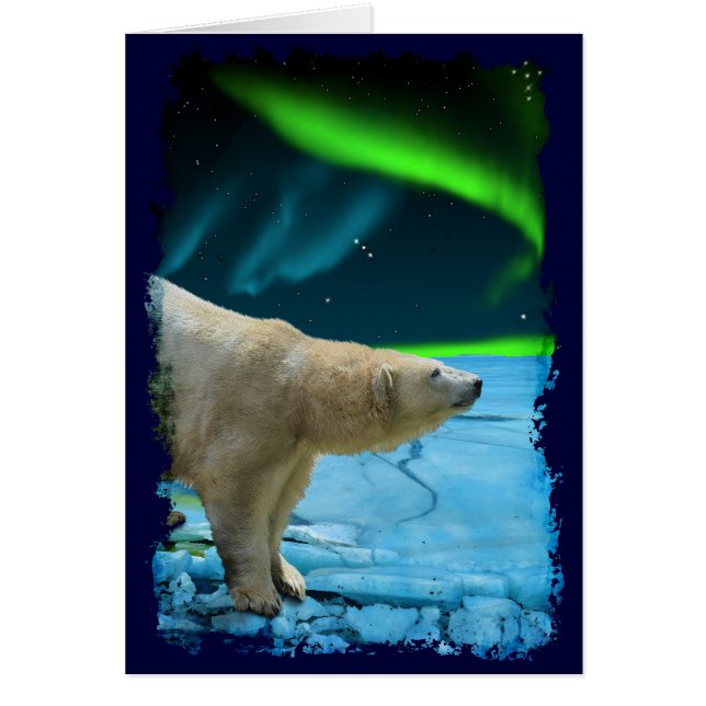 Regalos de arte de Oso Polar Ártico y Aurora (Frente)
