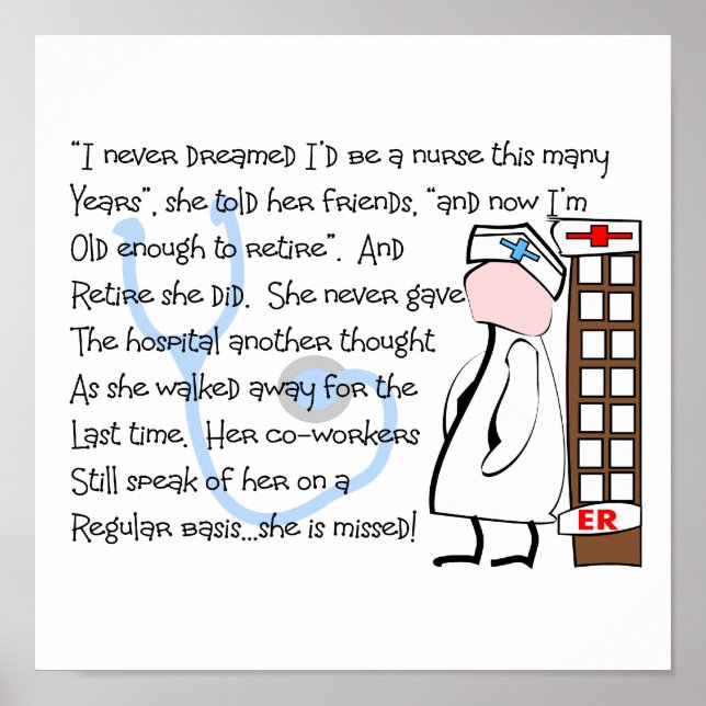 Regalos de arte narrativo de "ENFERMERA RETIRADA" (Frente)