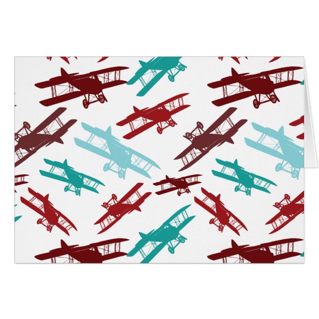 Regalos de Aviador de Aviador de Patrón de Biplano (Anverso (Horizontal))
