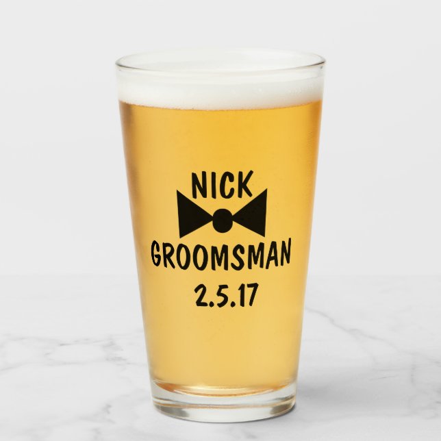 Regalos de boda Groomsmen, vidrio de Groomsmen (Anverso (lleno))