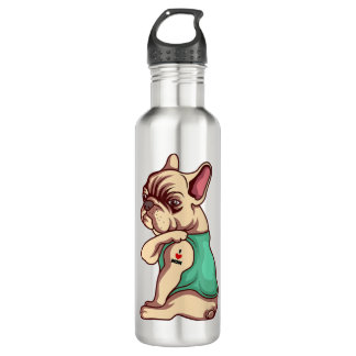 Regalos de botellas de agua de cara al Bulldog fra
