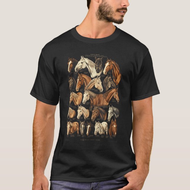 Regalos de camiseta de equitación de razas de caba (Anverso)