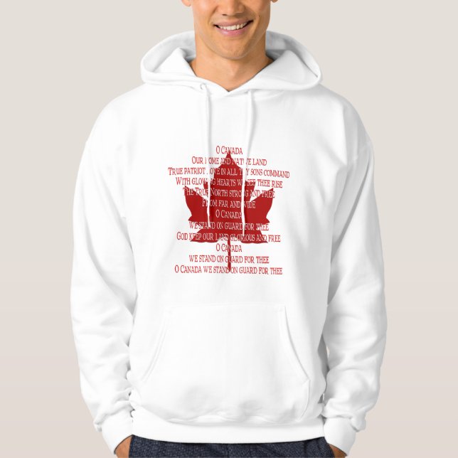 Regalos de Camisetas de Canadá con anthem Hoodie S (Anverso)