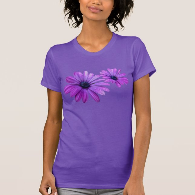 Regalos de Camisetas de flores moradas de camiseta (Anverso)