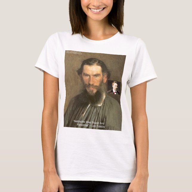 Regalos de Camisetas de Tolstoi "Nietzsche = Estúp (Anverso)