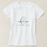 Regalos de camisetas monográficas de boda<br><div class="desc">Los Regalos de Monograma tienen una enorme selección de sellos de correo USPS personalizables, pegatinas de sello para sobres, tarjetas de felicitación, camisetas, gorras, botones, imanes y mucho más. Estos monogramas son geniales para enviar invitaciones a bodas, invitaciones a la Fiesta del Aniversario, anuncios de graduación y fiestas de cumpleaños...</div>