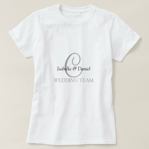 Regalos de camisetas monográficas de boda