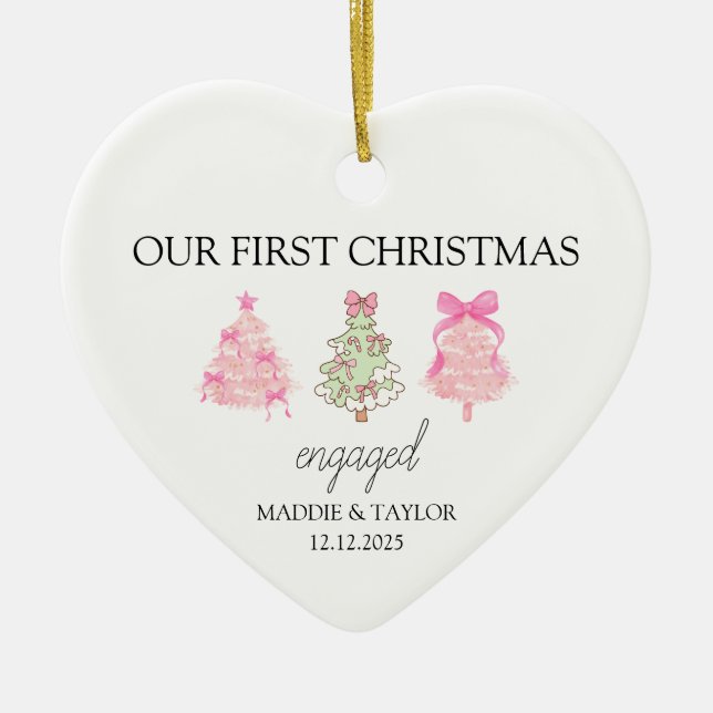 Regalos de compromiso personal con ornamentos (Frente)