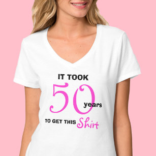 Regalos de cumpleaños 50 para camisetas de mujeres