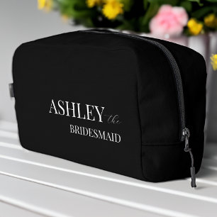 Regalos de dama de honor con bolsa negra personali