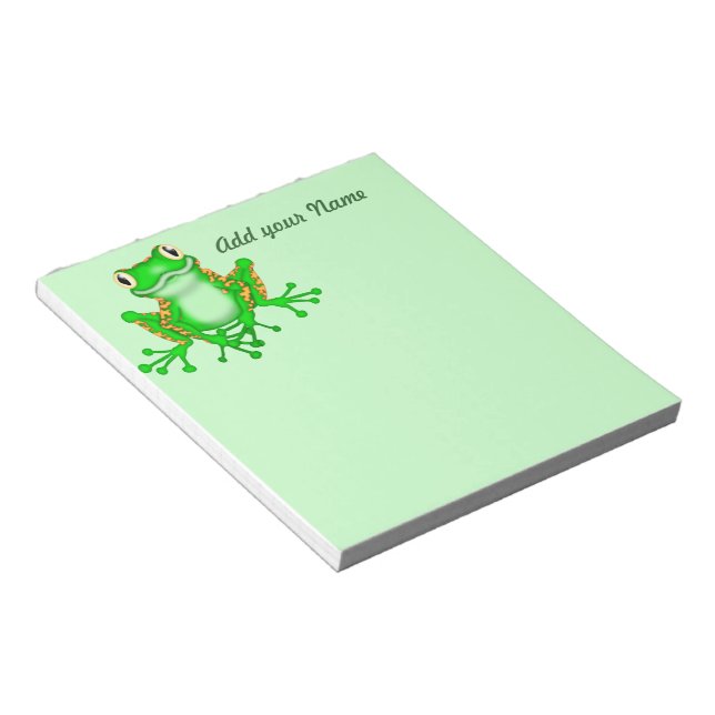 Regalos de diseño de ranas para los Bloc de notas  (Lado Derecho)