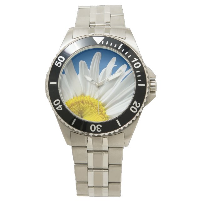 Regalos de flores de margarita Relojes Moda Cielo  (Anverso)