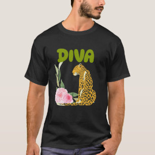 Regalos de gato leopardo pantera DIVA, Camisetas y