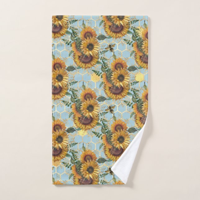 Regalos de girasol | Brillante Como Girasol (Toalla de mano)