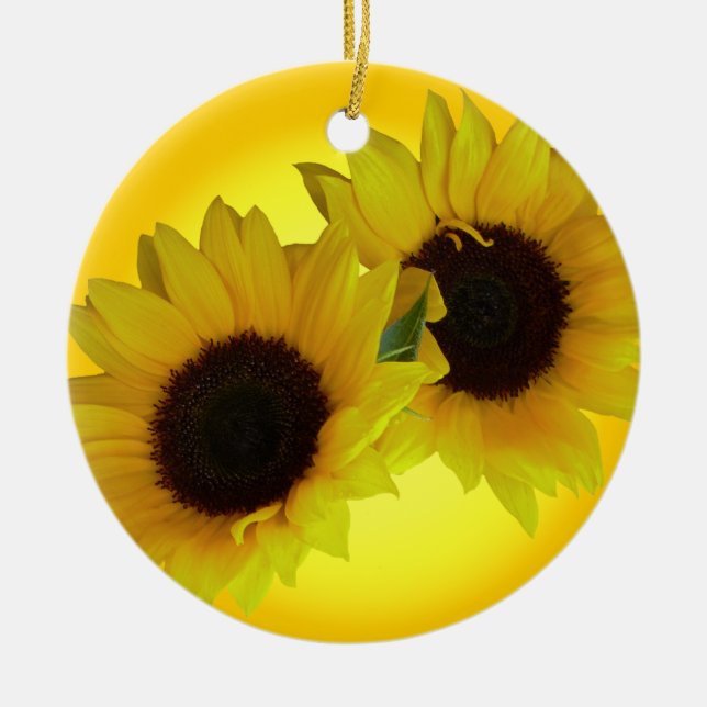 Regalos de girasol personalizados con adornos de g (Frente)