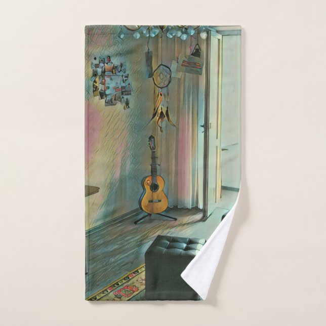 Regalos de guitarra para ella (Toalla de mano)