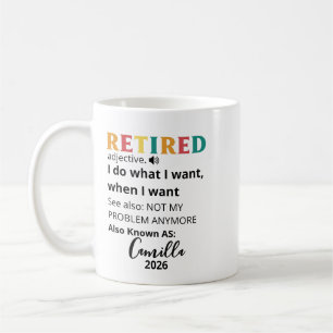 Regalos de jubilación para mujeres, taza de café p