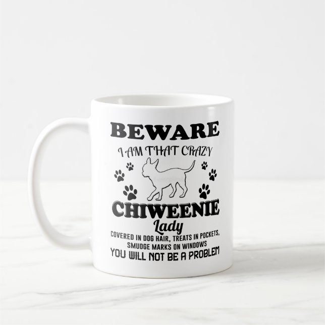 Regalos de la taza de café de la taza de Chiweenie (Izquierda)