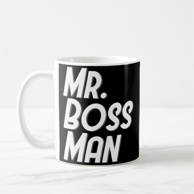 Regalos de la taza de café de Sr. Boss Man Funny (Izquierda)