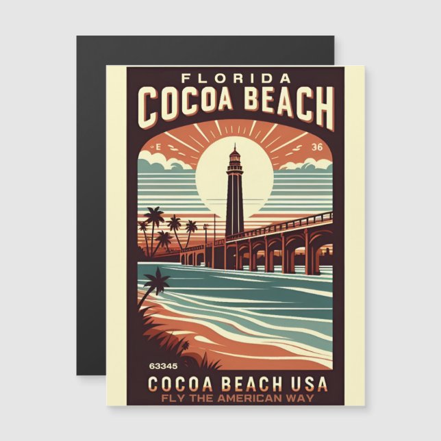 Regalos de línea costera de Cocoa Beach City Flori (Anverso/Reverso)