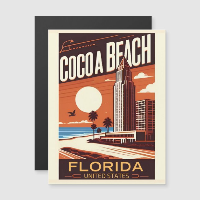 Regalos de línea costera de Cocoa Beach City Flori (Anverso/Reverso)