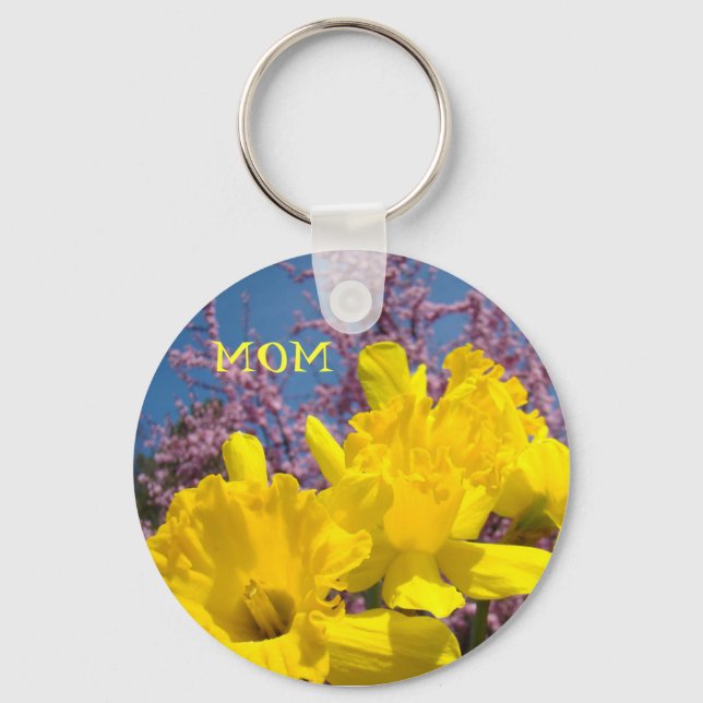 Regalos de llavero MOM Flores de Narciso Amarillo  (Anverso)