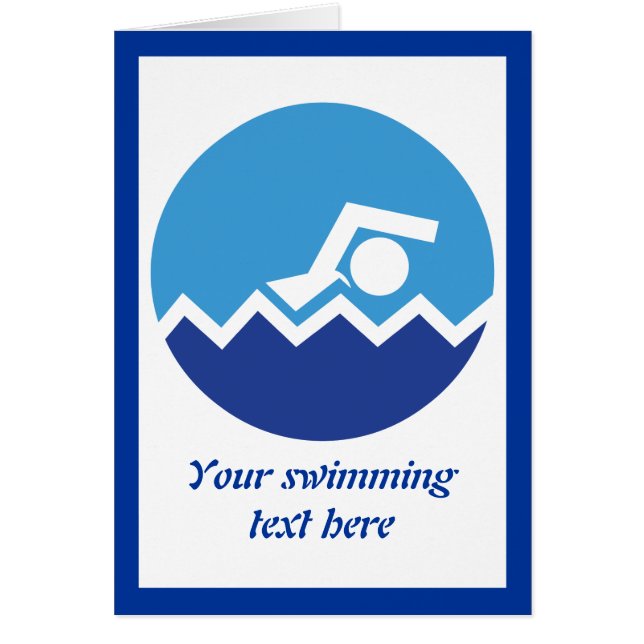 Regalos de natación, nadador en un personalizado d (Frente)