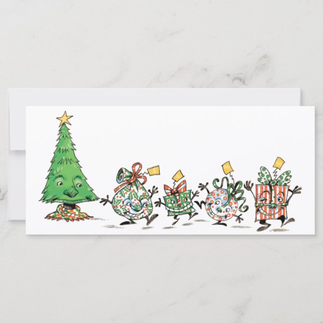 Regalos de Navidad bailando de dibujos animados li (Anverso)