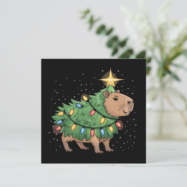 Regalos de Navidad de Capybara Capy Árbol de Navid (Anverso de pie)