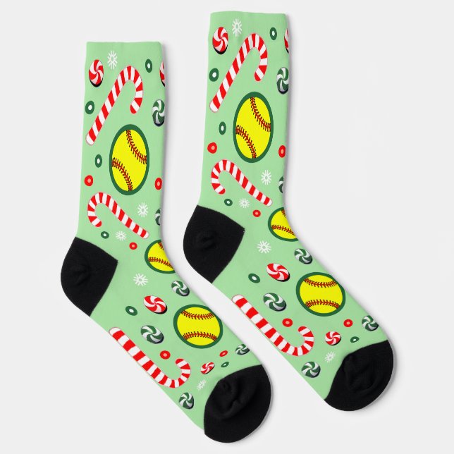 Regalos de Navidad de Softbol Calcetines (Derecha)