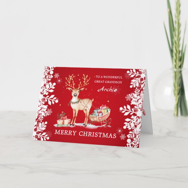 Regalos de Navidad del reno bisnieto (Anverso)