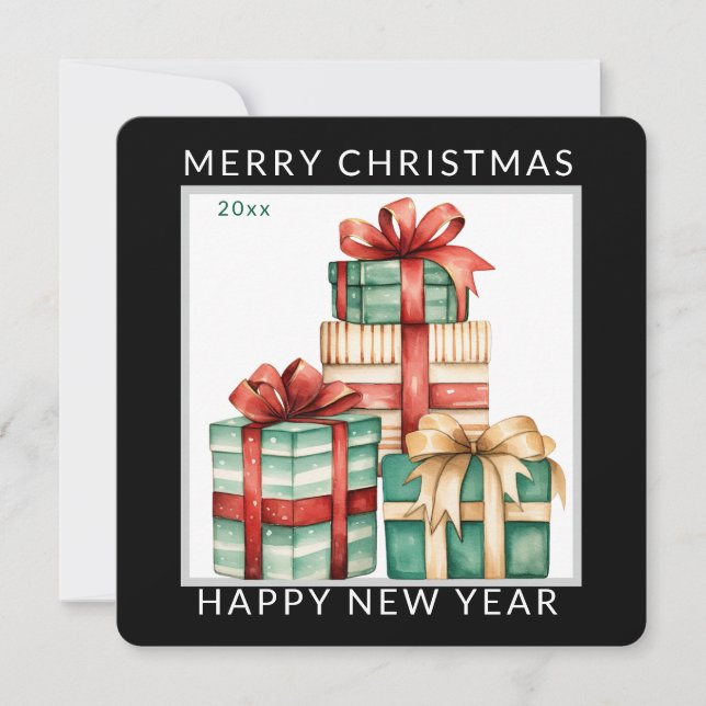Regalos de Navidad editables envueltos (Anverso)