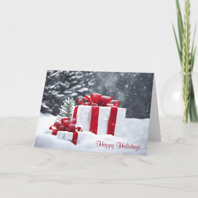 Regalos de Navidad en la Nieve (Anverso)