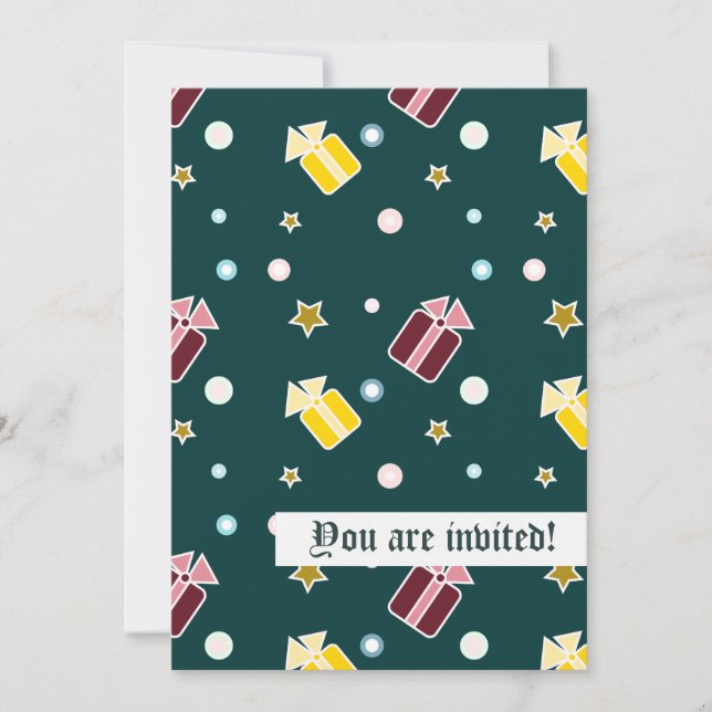 Regalos de Navidad Invitación Personalizada (Anverso)