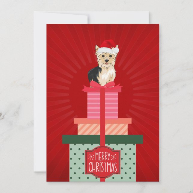 Regalos de Navidad para Yorkie Feliz Navidad Perro (Anverso)