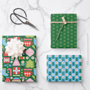 Regalos de Navidades envolviendo hojas de papel