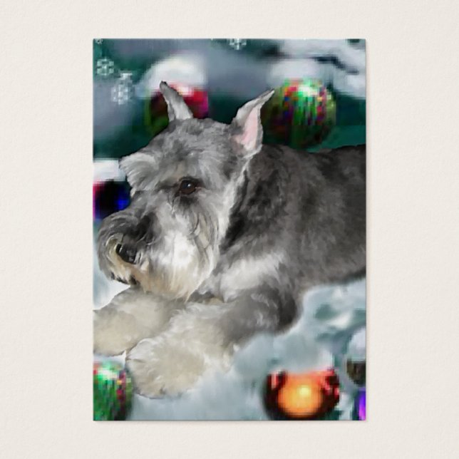 Regalos de Navidades Schnauzer en miniatura (Frente)